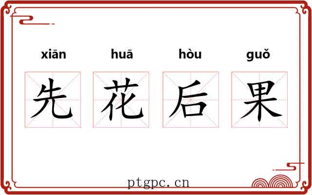 先花后果