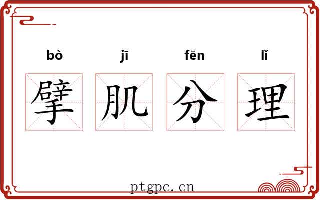 擘肌分理