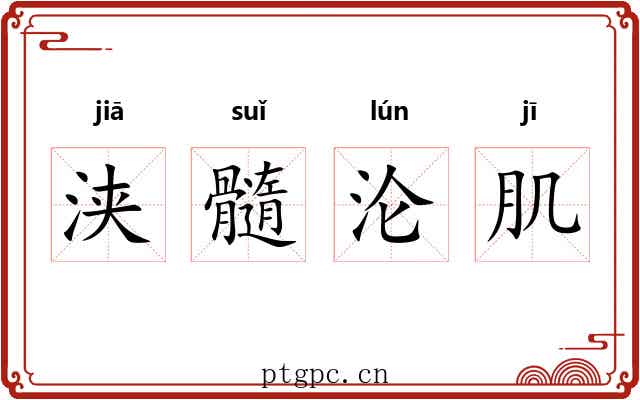 浃髓沦肌