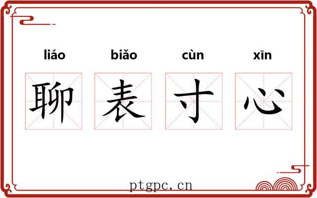 聊表寸心