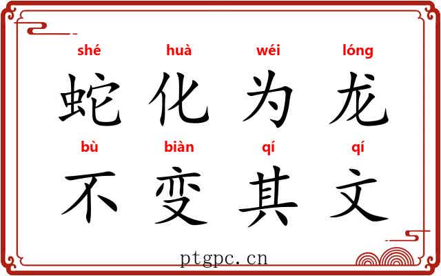 蛇化为龙，不变其文