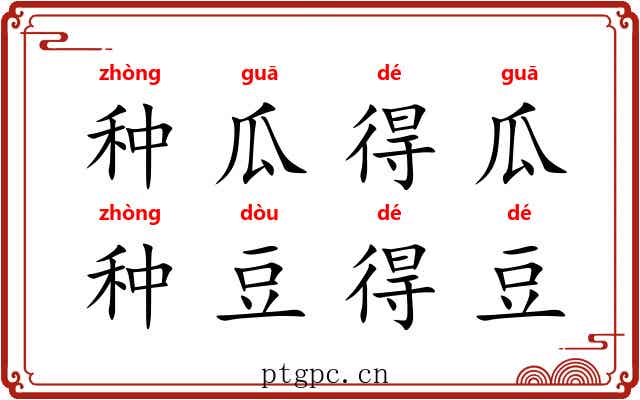 种瓜得瓜，种豆得豆