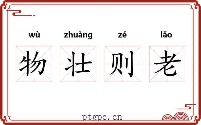 物壮则老
