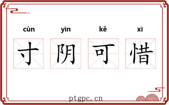 寸阴可惜