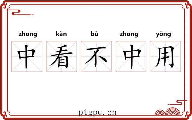 中看不中用