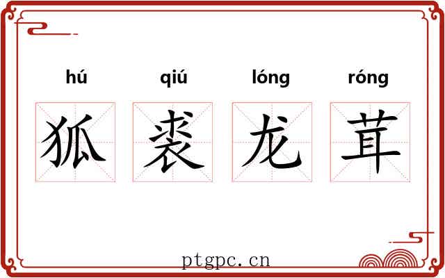 狐裘龙茸