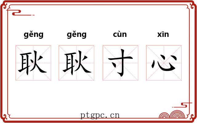 耿耿寸心
