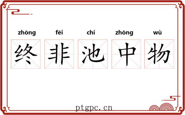 终非池中物