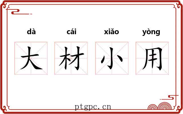 大材小用