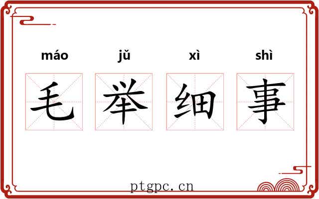 毛举细事
