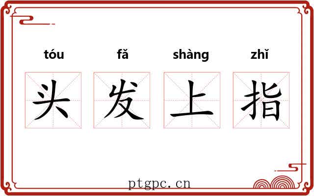 头发上指