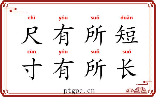 尺有所短，寸有所长