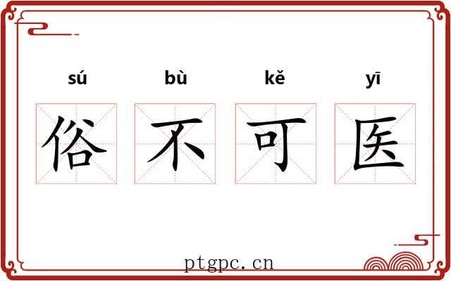 俗不可医