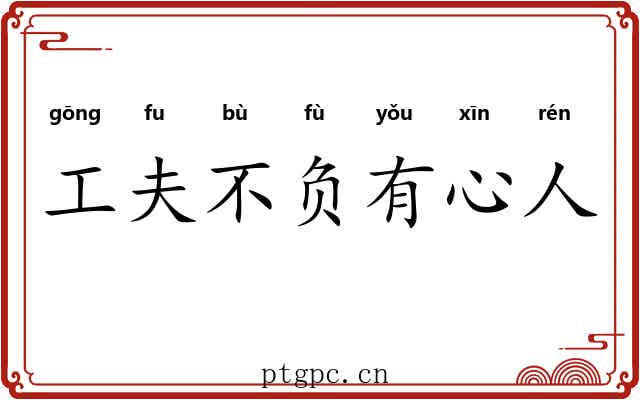 工夫不负有心人