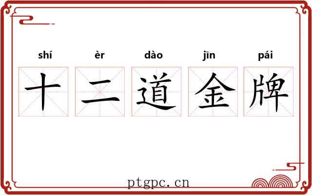 十二道金牌