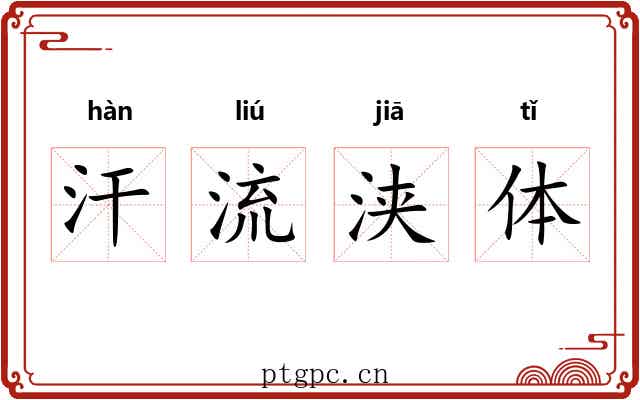 汗流浃体
