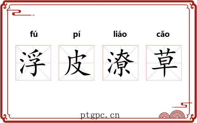 浮皮潦草