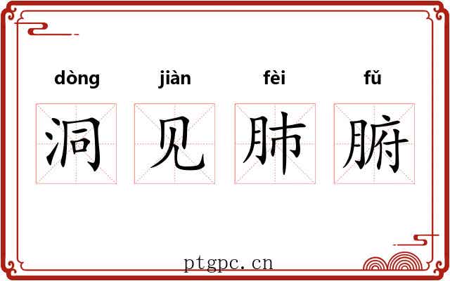 洞见肺腑