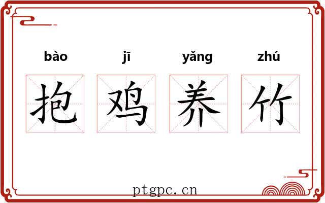抱鸡养竹