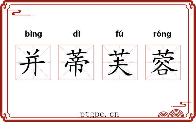 并蒂芙蓉