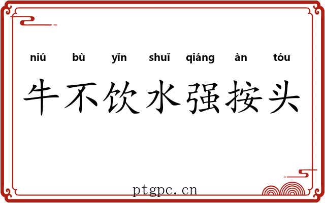 牛不饮水强按头