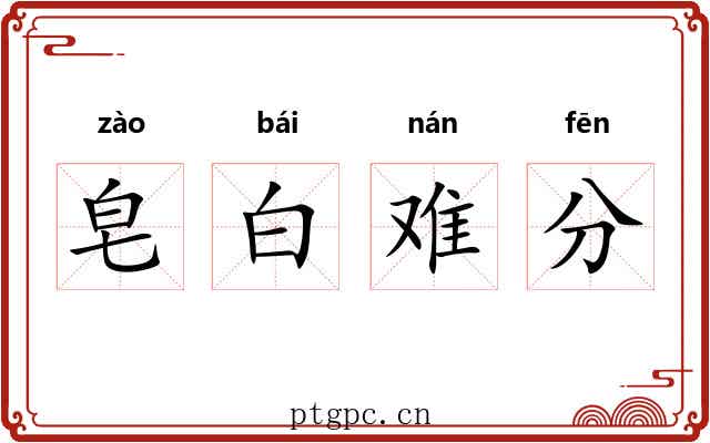 皂白难分