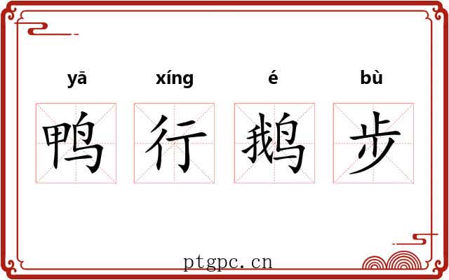 鸭行鹅步