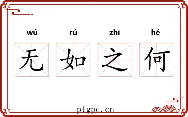 无如之何