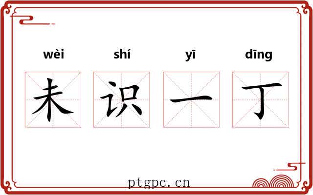 未识一丁