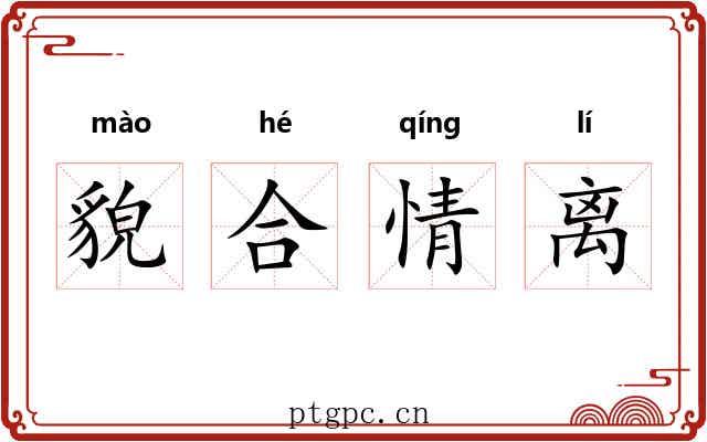 貌合情离