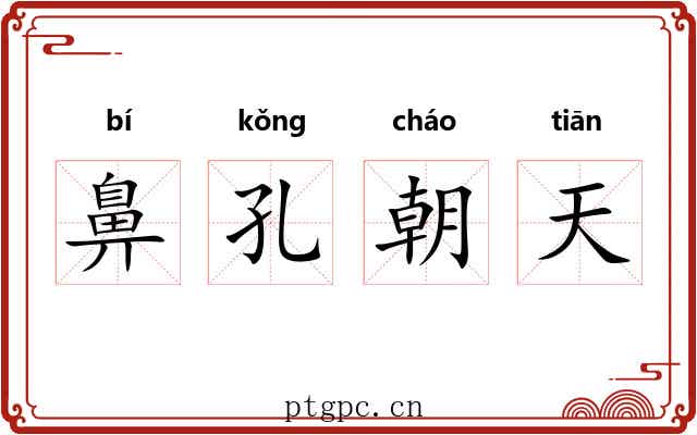 鼻孔朝天
