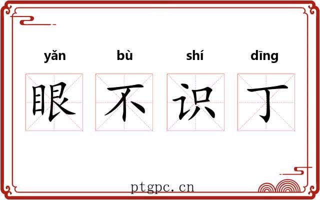 眼不识丁