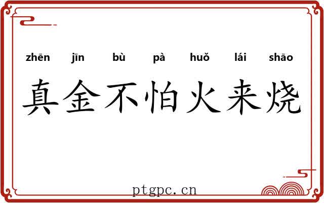 真金不怕火来烧