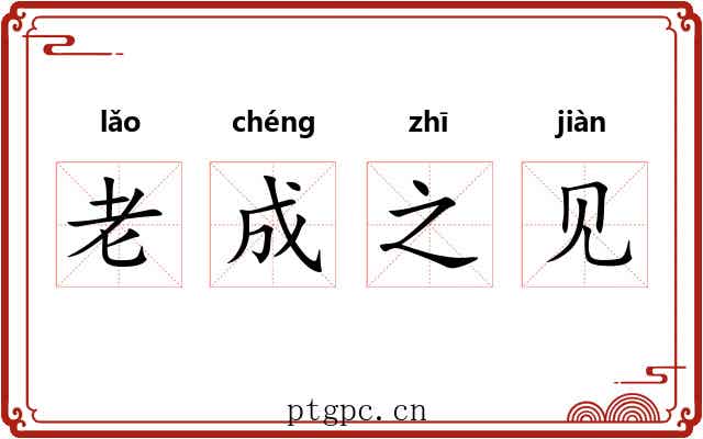 老成之见