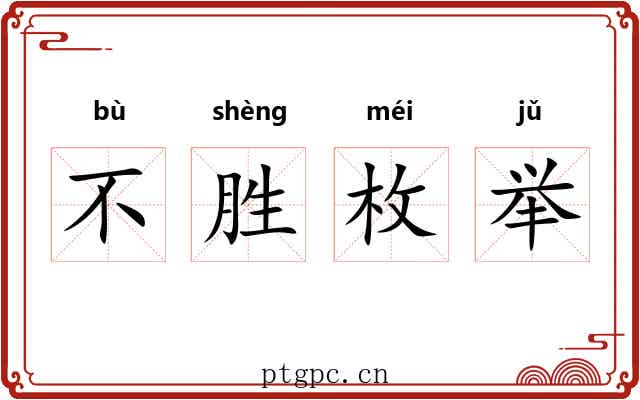 不胜枚举