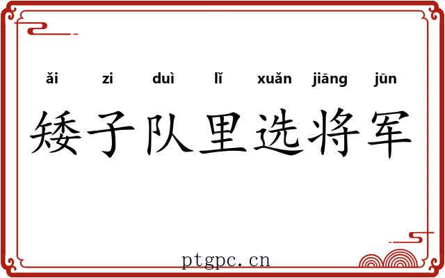矮子队里选将军