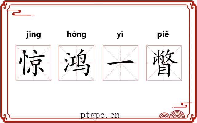 惊鸿一瞥
