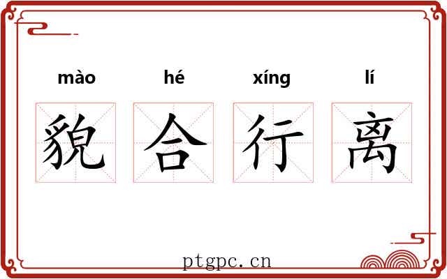 貌合行离