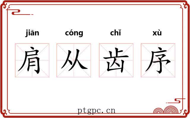 肩从齿序