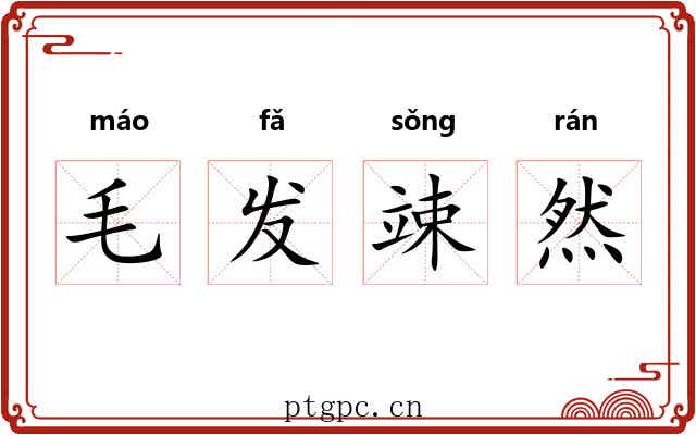 毛发竦然