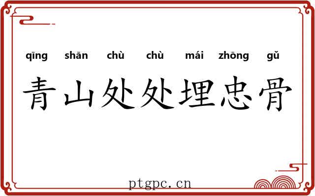 青山处处埋忠骨