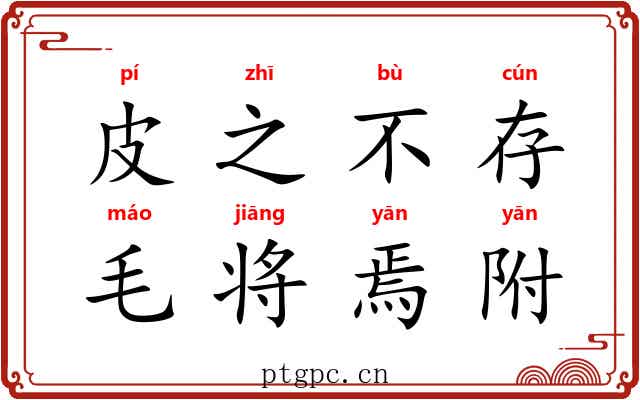 皮之不存，毛将焉附