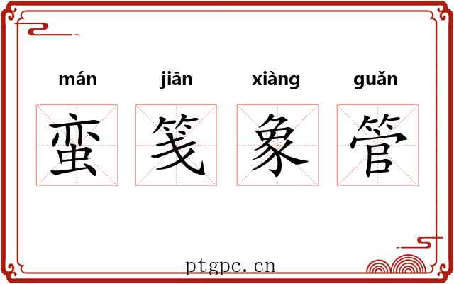 蛮笺象管
