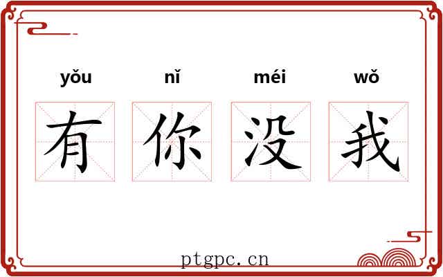 有你没我
