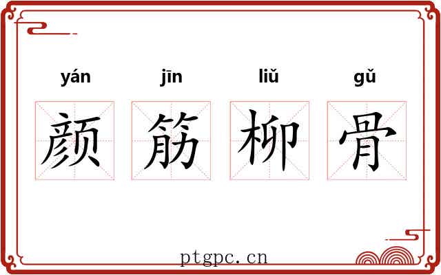 颜筋柳骨 颜筋柳骨