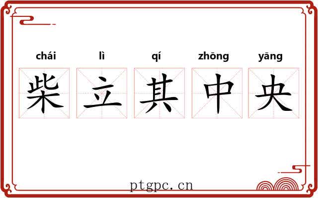 柴立其中央 柴立其中央