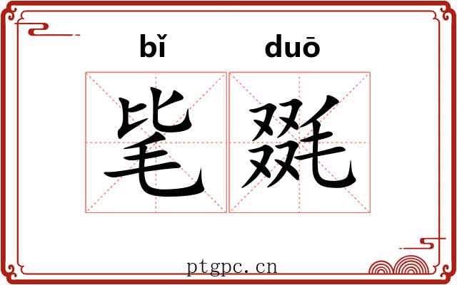 毞毲