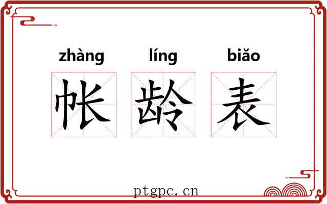 帐龄表 帐龄表