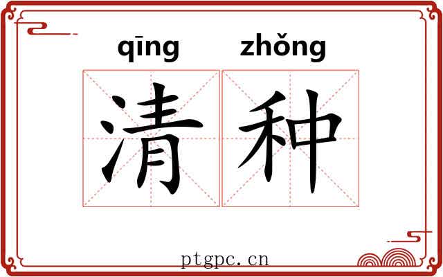 清种 清种