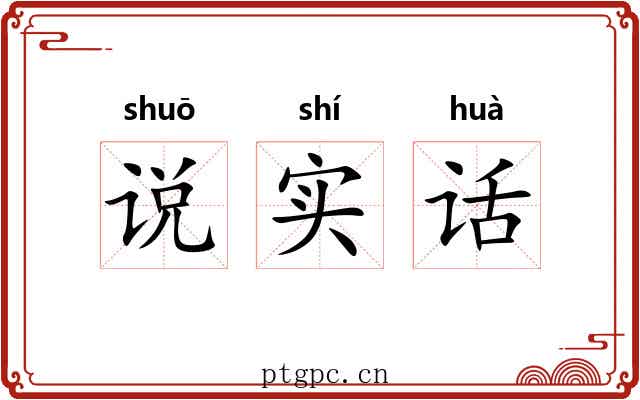 说实话 说实话